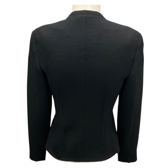 AKRIS BLACK WOOL CREPE JACKET - Picture 3 of 5